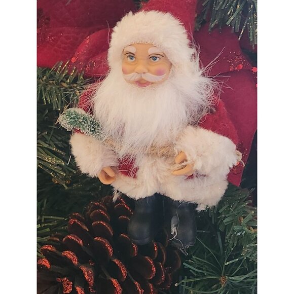Old World Christmas Santa Claus Fur Coats Standing Ornament 5" Tall Plastic - Picture 7 of 11